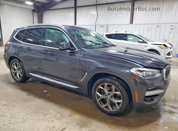 5UXTY5C09M9E16727 2021 BMW X3 Серый Передняя правая четверть