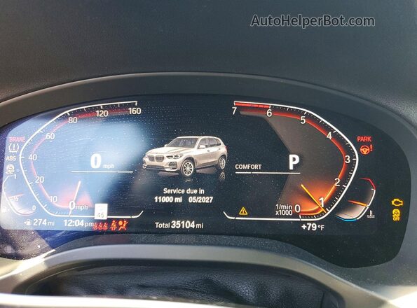5UXTY5C0XL9C56694 2020 BMW X3 Silver Սարքավորումների վահանակի տեսք