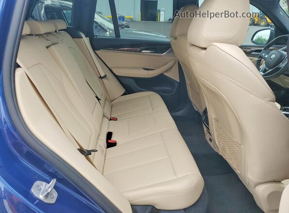 5UXTY5C0XM9F50078 2021 BMW X3 Blue Հետևի նստատեղերի տեսք