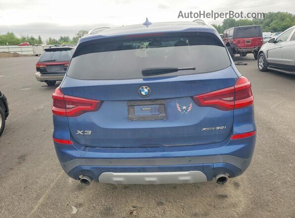 5UXTY5C0XM9F50078 2021 BMW X3 Blue Հետևի տեսք