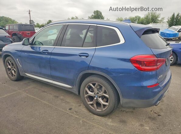 5UXTY5C0XM9F50078 2021 BMW X3 Blue Հետևի ձախ
