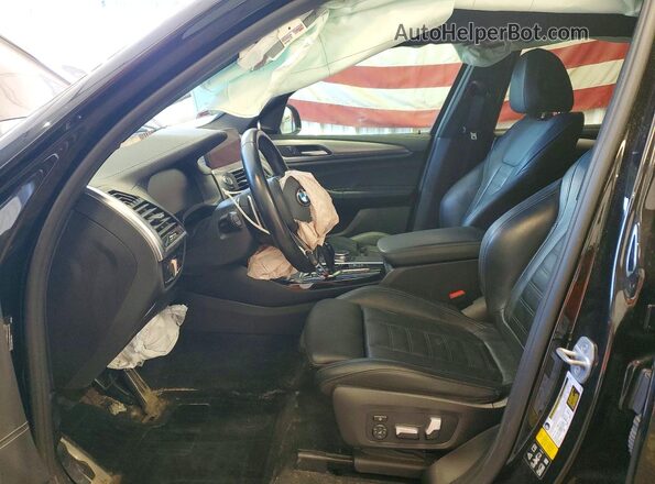 5UXTY9C00L9D35265 2020 BMW X3 Black Вид салону спереду
