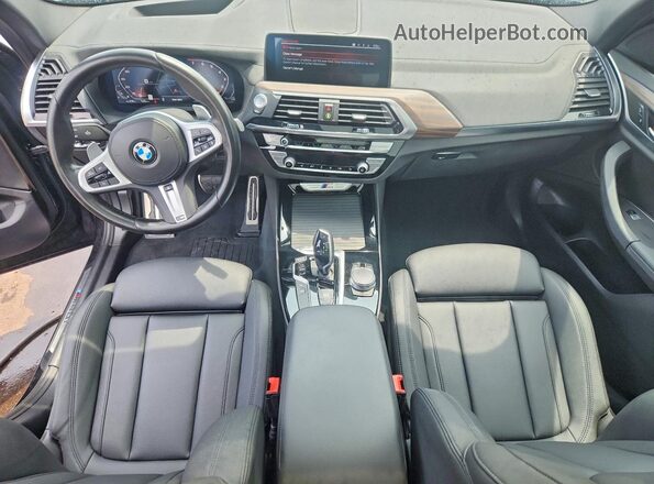 5UXTY9C01M9E65718 2021 BMW X3 Black Vista del salpicadero