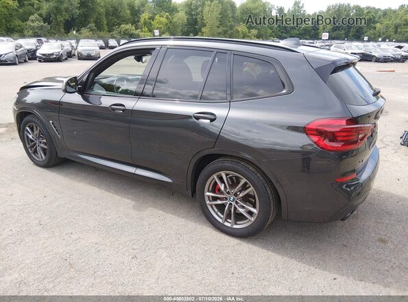 5UXTY9C02M9F13016 2021 BMW X3 Gray Trasero izquierdo
