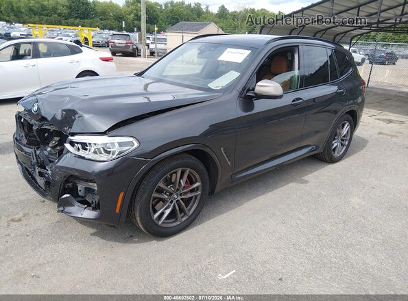 5UXTY9C02M9F13016 2021 BMW X3 Gray Vista tres cuartos delantera izquierda