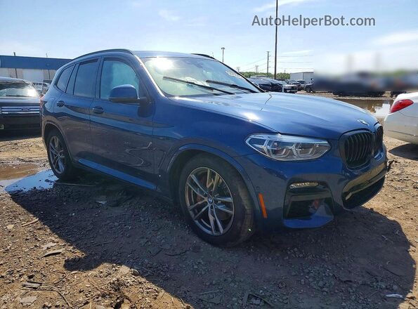 5UXTY9C06M9F80038 2021 BMW X3 Blue Передня права чверть