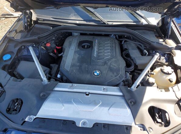 5UXTY9C06M9F80038 2021 BMW X3 Blue Вид підкапотного простору