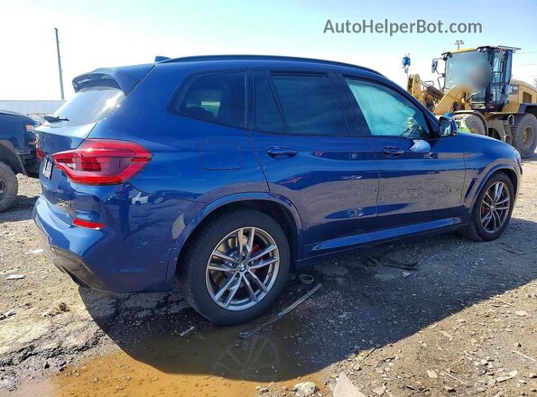 5UXTY9C06M9F80038 2021 BMW X3 Blue Задня права чверть