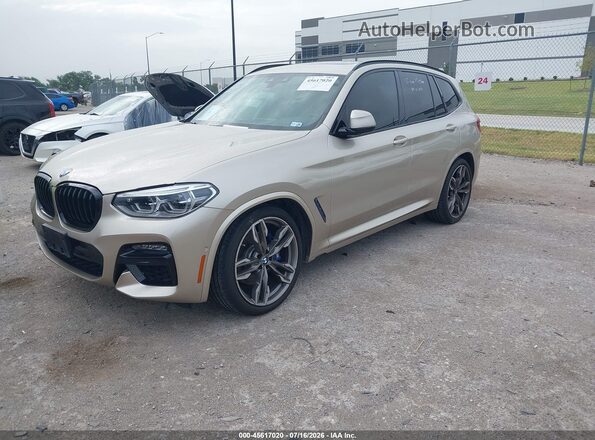 5UXTY9C08M9G95806 2021 BMW X3 Champagne წინა მარცხენა ხედი სამი მეოთხედიდან
