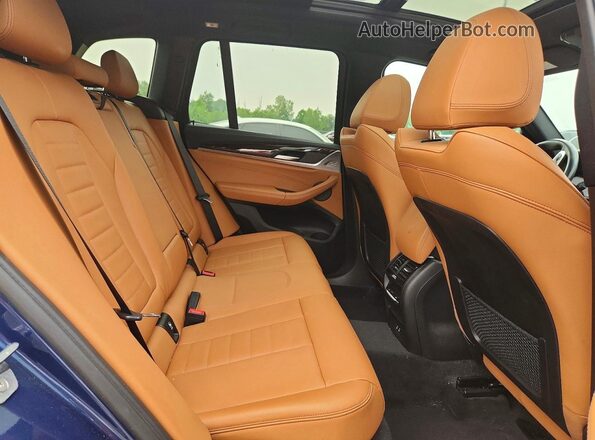 5UXTY9C09L9C18865 2020 BMW X3 Blue უკანა სალონის ხედი