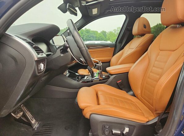 5UXTY9C09L9C18865 2020 BMW X3 Blue წინა სალონის ხედი