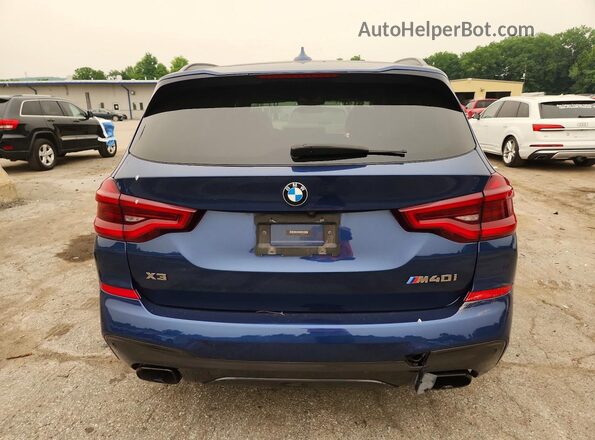 5UXTY9C09L9C18865 2020 BMW X3 Blue უკანა ხედი
