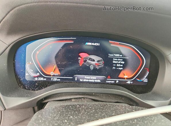 5UXTY9C09L9C18865 2020 BMW X3 Blue ხელსაწყოთა პანელის ხედი