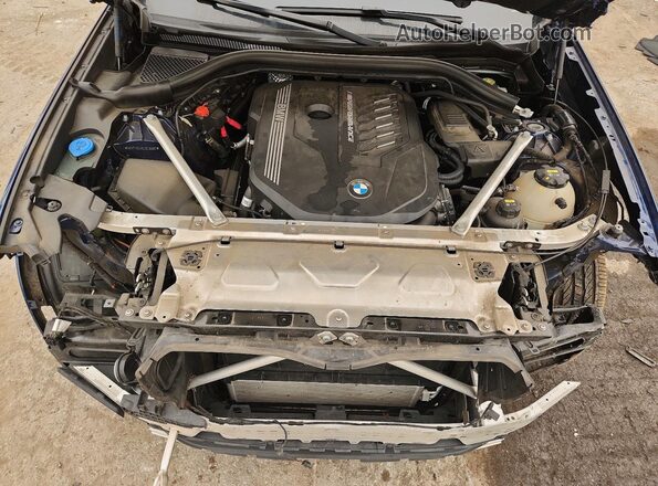 5UXTY9C09L9C18865 2020 BMW X3 Blue ძრავის განყოფილების ხედი