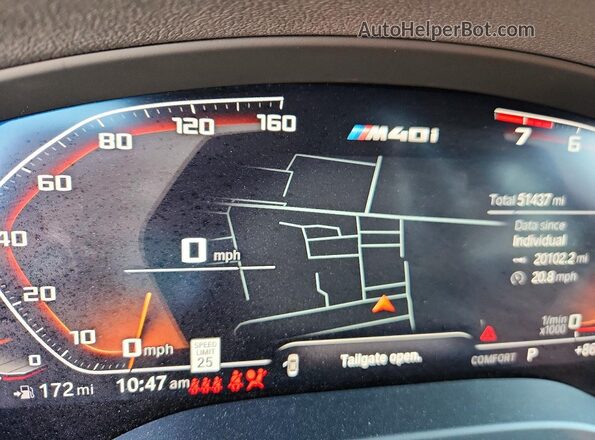 5UXTY9C09M9E10174 2021 BMW X3 Black Widok zestawu wskaźników