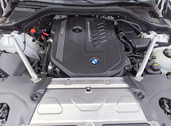 5UXTY9C09M9E10272 2021 BMW X3 White VIN კოდის სტიკერის ხედი