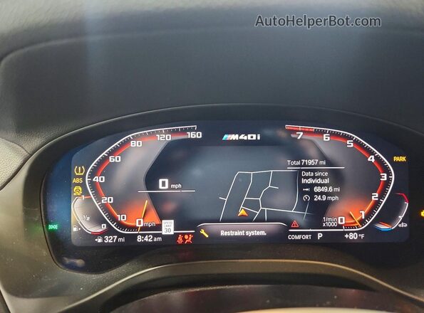 5UXTY9C09M9G18457 2021 BMW X3 Black Սարքավորումների վահանակի տեսք