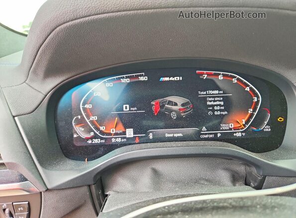 5UXTY9C0XL9C14985 2020 BMW X3 Черный Вид щитка приборов