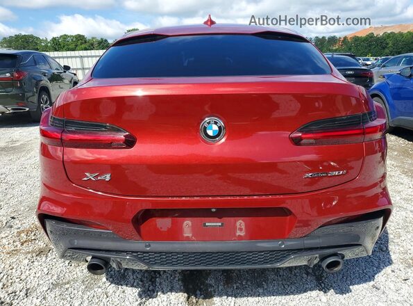 5UXUJ3C58KLG54058 2019 BMW X4 Red Widok z tyłu