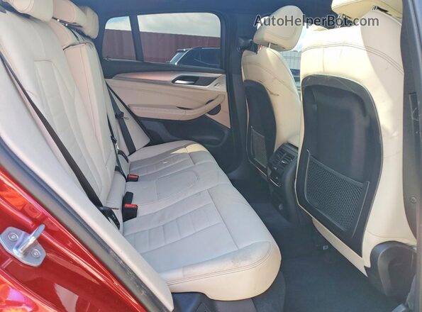 5UXUJ3C58KLG54058 2019 BMW X4 Red Widok wnętrza z tyłu