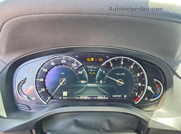 5UXUJ5C50KLJ64402 2019 BMW X4 Черный Вид щитка приборов