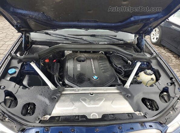 5UXUJ5C58KLJ63868 2019 BMW X4 Blue Widok komory silnika