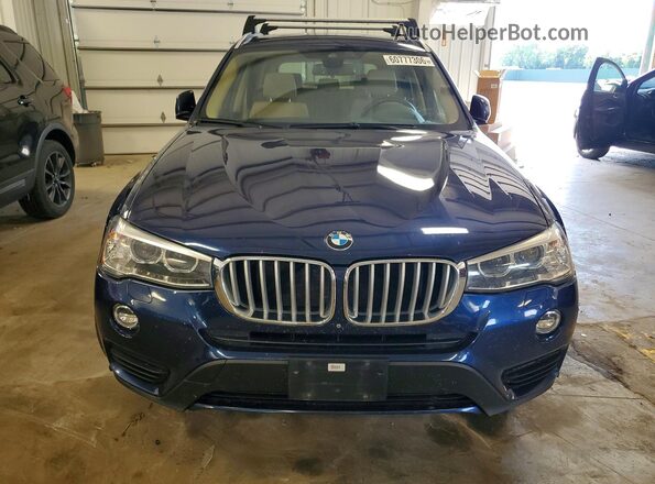 5UXWX7C3XH0U44422 2017 BMW X3 Blue წინა ხედი