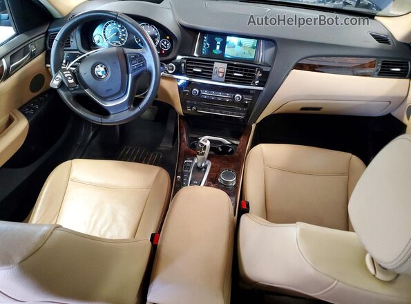 5UXWX7C3XH0U44422 2017 BMW X3 Blue წინა პანელის ხედი