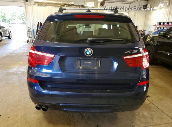 5UXWX7C3XH0U44422 2017 BMW X3 Blue უკანა ხედი