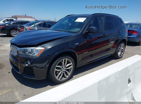 5UXWX7C52H0U39779 2017 BMW X3 Черный Передняя левая четверть