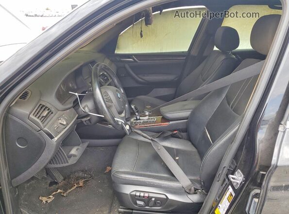 5UXWX7C53G0K36950 2016 BMW X3 Black Widok wnętrza z przodu