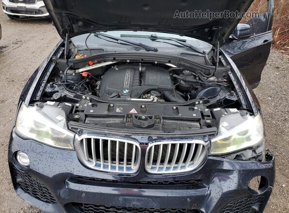 5UXWX7C55G0K37064 2016 BMW X3 Blue Vista del compartimento del motor