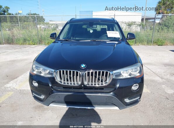 5UXWX7C55H0S18628 2017 BMW X3 Black Instrument cluster view