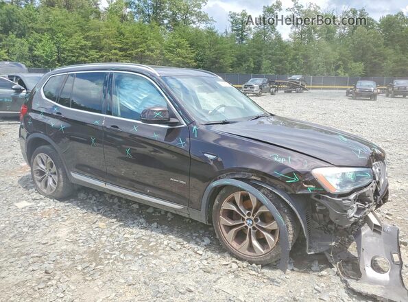 5UXWX7C56G0S16630 2016 BMW X3 Коричневый Передняя правая четверть