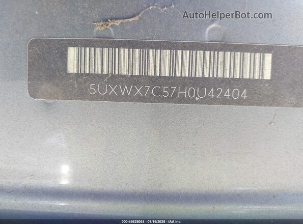 5UXWX7C57H0U42404 2017 BMW X3 Gray Вид підкапотного простору
