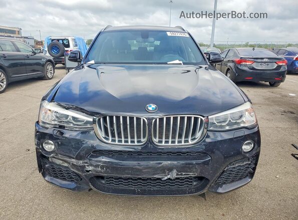 5UXWX7C58G0R17590 2016 BMW X3 Blue წინა ხედი