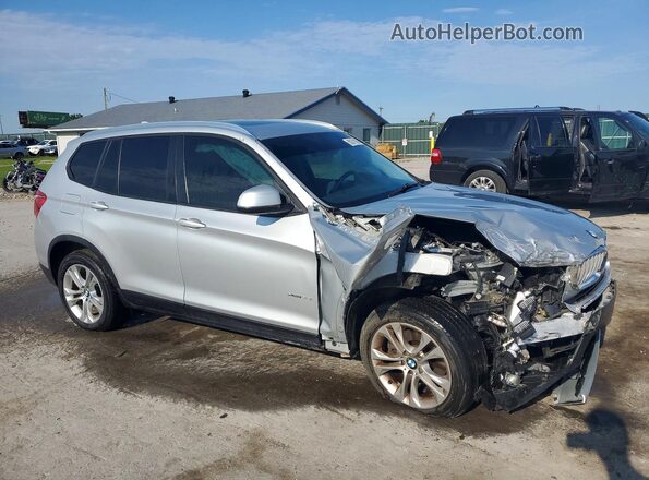 5UXWX7C59G0R16612 2016 BMW X3 Серебряный Передняя правая четверть