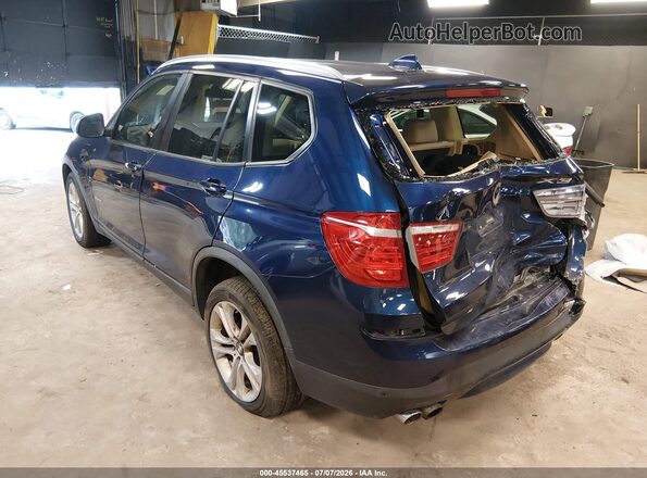 5UXWX7C5XG0S15318 2016 BMW X3 Blue Rear left