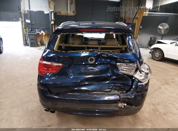 5UXWX7C5XG0S15318 2016 BMW X3 Blue Front view