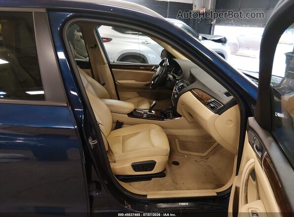 5UXWX7C5XG0S15318 2016 BMW X3 Blue Front interior view