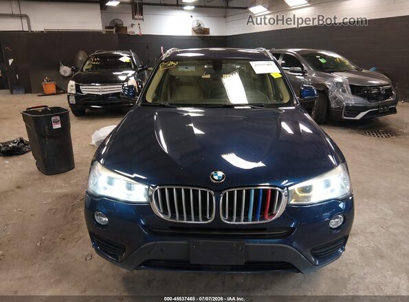 5UXWX7C5XG0S15318 2016 BMW X3 Blue Instrument cluster view