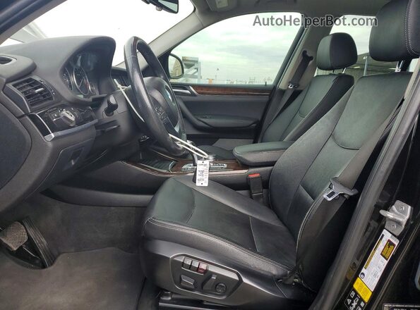 5UXWX9C31H0T20941 2017 BMW X3 Black წინა სალონის ხედი