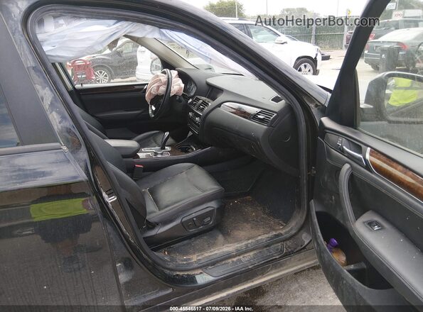 5UXWX9C31H0T24102 2017 BMW X3 Black Вид салону спереду