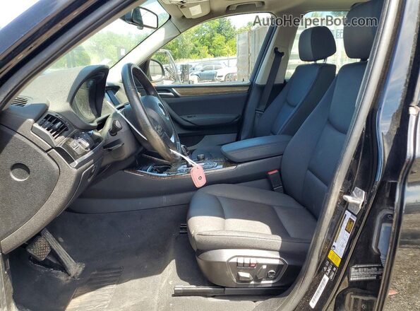 5UXWX9C31H0W74152 2017 BMW X3 Black Вид салону спереду