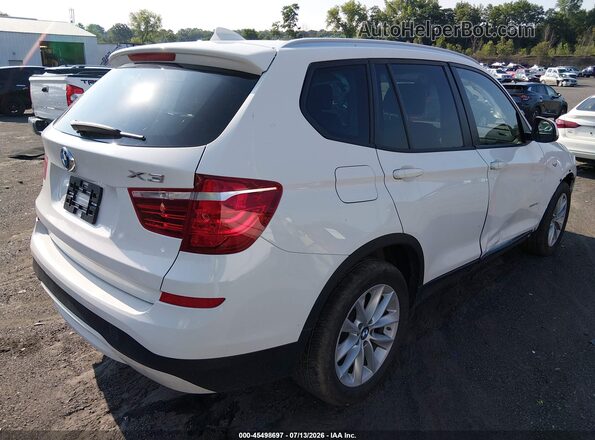 5UXWX9C31H0W76760 2017 BMW X3 White Задня права чверть