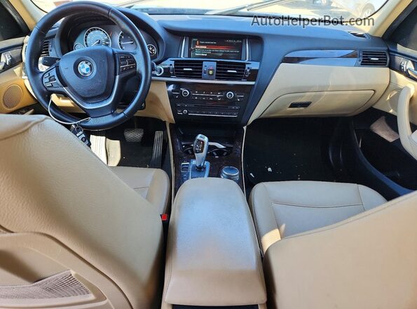 5UXWX9C34H0T21825 2017 BMW X3 Blue Widok deski rozdzielczej