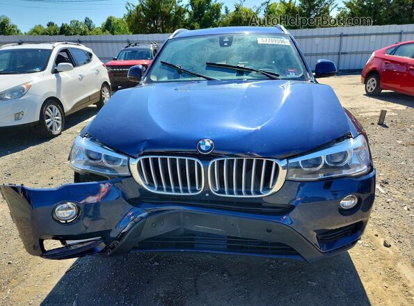 5UXWX9C34H0T21825 2017 BMW X3 Blue Widok z przodu