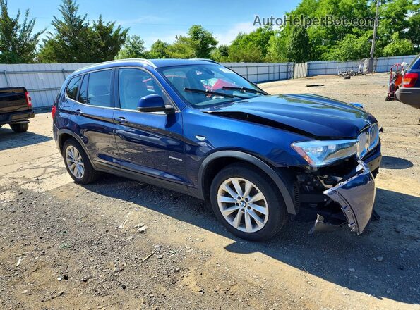 5UXWX9C34H0T21825 2017 BMW X3 Blue Przód prawy