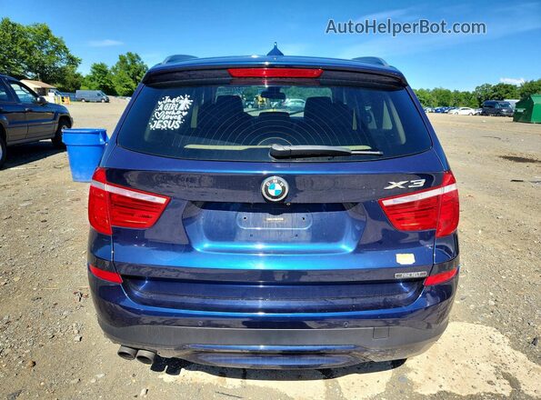 5UXWX9C34H0T21825 2017 BMW X3 Blue Widok z tyłu