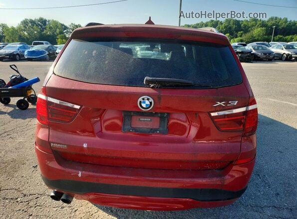 5UXWX9C36H0T18814 2017 BMW X3 Red უკანა ხედი